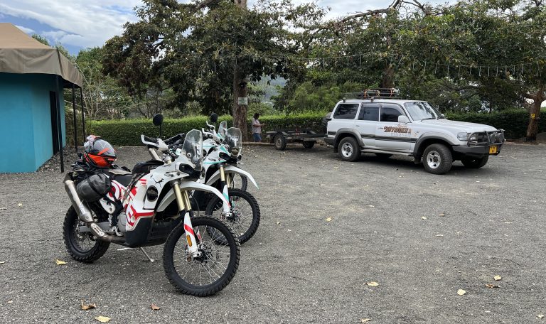 Kove 450 Rally bikes ready for a Tanzania motorbike tour