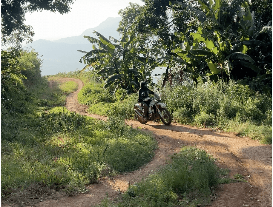 Scenery along the Pare Mountains during a Tanzania motorbike tour